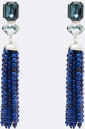 Jennifer Behr Embellished fringed drop earrings