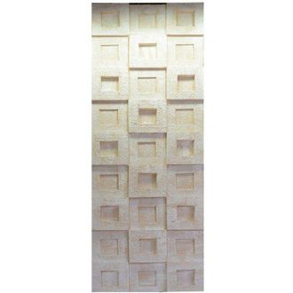 Vacchetti Vacchetti - Cuadro Pintado De Blanco Con Cuadrados Cm50x150x3-5