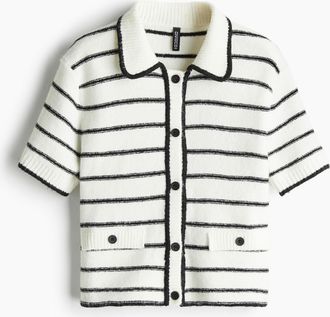 H&M Cardigan mit Kurzarm - White