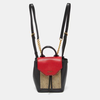DKNY Dkny Tricolor Embossed Leather Small Alexa Backpack