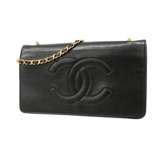 Chanel Pre-owned Shoulder Bags, female, Black, Size: ONE SIZE Pre-owned Chain/Shoulder wallet