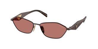 Prada PR D50S 22J80W Womens Sunglasses Brown Size 57