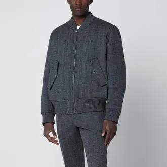 Gucci Bomber reversibile in tessuto moulin&eacute; bianco/nero