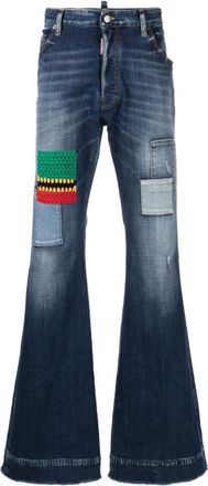 Dsquared2 Blue Mid Rise Flared Jeans