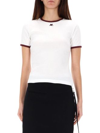 Courr&egrave;ges Signature Contrast T Shirt