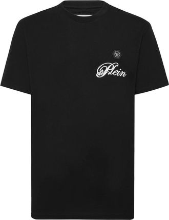 Philipp Plein Printed Round Neck T-Shirt Signature - Heren - T-shirts - Zwart - XL - Katoen - Tops