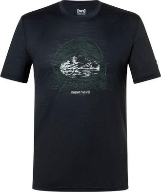 super.natural Tent View Tee Merinoshirt f&uuml;r Herren | schwarz