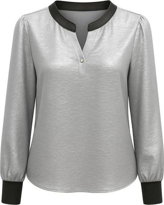 Zip73 Dames, Blouses & Shirts, Grijs, Maat: 3XL Leer