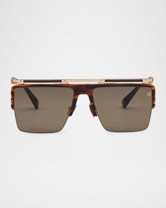 Balmain Triomphe Rectangle Sunglasses