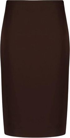 Tom Ford Kokerrok tot onder de Knie - Dames - Kokerrokken - Bruin - 3XS - Satijn - Rokken