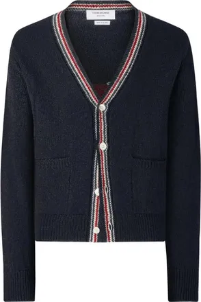 Thom Browne Hector Intarsia-knit Donegal Cardigan