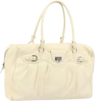 Ferragamo Pre-owned Handbags, female, White, Size: ONE SIZE Pre-owned Hand Bag