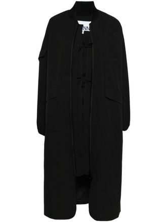 Ganni seersucker parka - Black