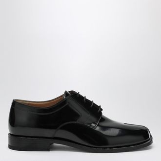 Maison Margiela Black Tabi lace-up shoe in polished calfskin