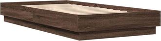 vidaXL Estructura de cama sin colchón madera marrón roble 75x190 cm Vidaxl
