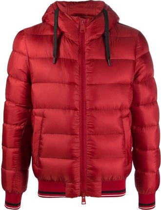 Herno padded zip jacket - men - Polyamide/Polyester/Goose Down/Polyamide - 50 - Red