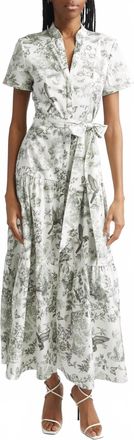 Alice & Olivia Lucy Midi Shirt Dress In Daybreak