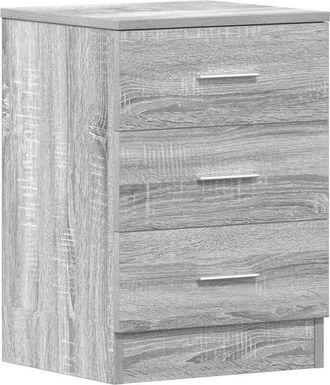 vidaXL Bedside Cabinet Grey Sonoma 38x35x56 cm Engineered Wood Vidaxl