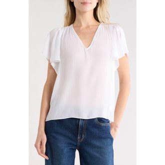 Ramy Brook Bronta V-Neck Top in Ivory at Nordstrom Rack, Size X-Small Regular
