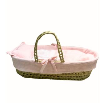 Muemue Capazo Para Reborns Palma Rosa 17x56x21cm