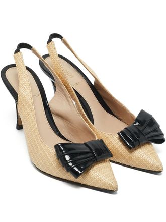 Fendi 80mm Fendista slingback pumps - Neutrals