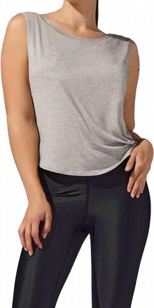 Heroine Sport Jersey Base Tank Top In Heather Grey
