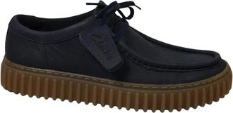 Clarks Torhill Lo - Heren - Veterschoenen - Blauw - 40 EU - Leer - Schoenen