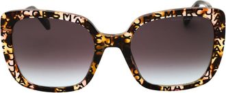 Marc Jacobs Womens Brown Teal Sunglasses - Gold Metal - One Size