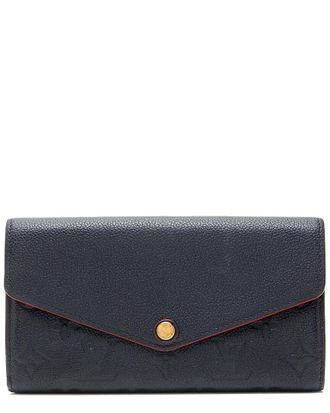 Louis Vuitton Blue Monogram Empreinte Monogram Empreinte Sarah Wallet (Authentic Pre-Loved)