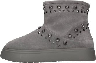 Emanuelle Vee Whitney 803-13 Enkellaarsjes - Dames - Winterlaarzen - Grijs - 40 EU - Leer - Schoenen
