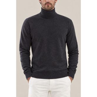 Brunello Cucinelli MenS Charcoal Wool Turtleneck Sweater, Size 48