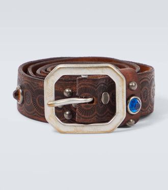 Ralph Lauren Cintura Rasco in pelle con borchie