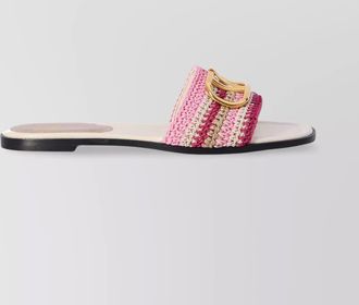 Valentino Garavani signature logo slide sandals