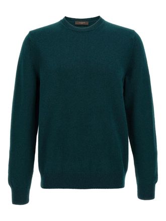 Zanone crew-neck wool sweater - men - Virgin Wool - 50 - Green