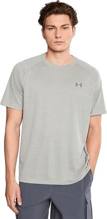 Under Armour Tech Textured Short Sleeve T-Shirt Mens Workout Titanium/Clay Green : 2XL
