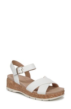 Dr. Scholls Free Love Ankle Strap Platform Slide Sandal in White at Nordstrom, Size 9.5