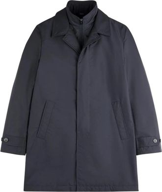 Fay Morning Double-Front Coat - Heren - Mantel - Blauw - M - Jassen