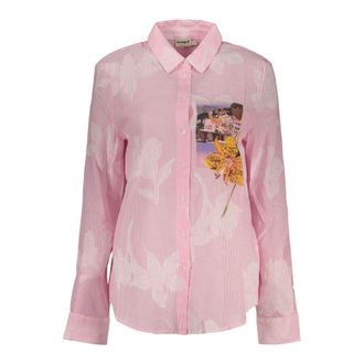 Desigual Roze Katoenen Damesoverhemd