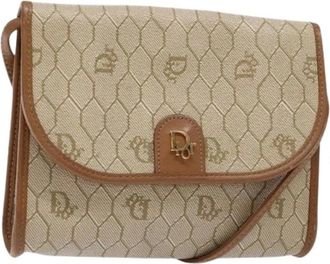 Dior Pre-owned Cross Body Bags, female, Beige, Size: ONE SIZE Pre-owned Vintage Shoulder Bag