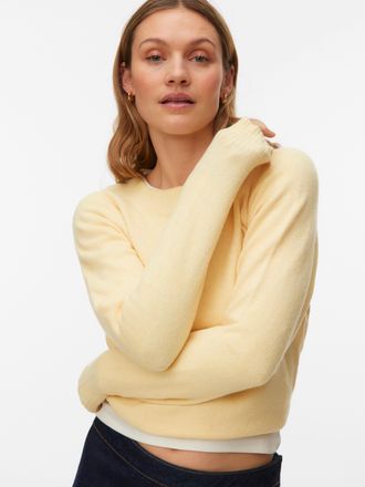 Vero Moda VMDOFFY LS O-NECK BLOUSE GA NOOS Materialmix, regular fit