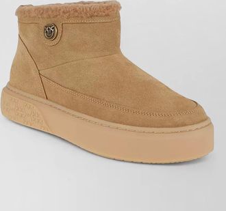 Pinko ankle boots round toe rubber sole