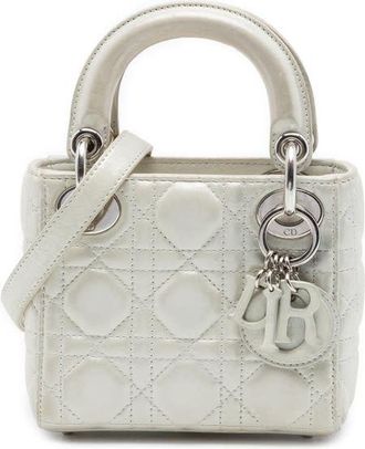 Dior Pre-owned Dior Micro Iridescent Lambskin Cannage Lady Dior Ladies TZIGKASNWTQL8PXC