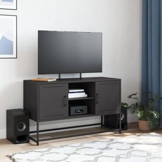 Berkfield Home TV Cabinet Black 100.5x39x60.5 cm Steel