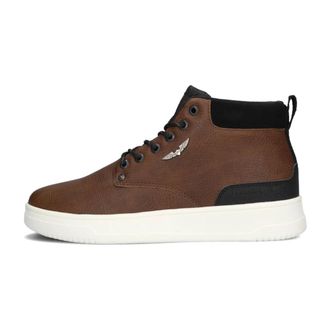 PME Legend Schoenen, Heren, Bruin, 42 EU, Leer, High Top Leren Sneakers