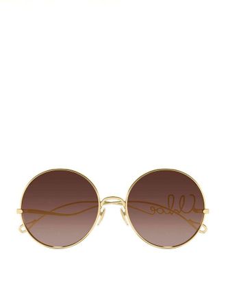 Chlo&eacute; Unisex Sunglasses Metallic Metal