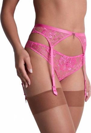 Aubade Rules Of Attraction Garter Belt In Exciting Pink