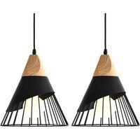 OEM L&aacute;mpara Colgante De Madera De Estilo N&oacute;rdico Moderno Y Minimalista, Ara&ntilde;a De Hierro Vintage Creativa, Casquillo E27, Altura Regulable, Ideal Para Dorm