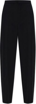 Balenciaga Rechtgesneden wollen broek - Dames - Straight fit broeken - Zwart - S - Wol - Broeken
