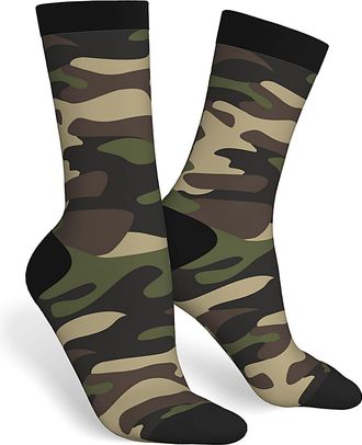 Generic Bed Socks Camouflage Camo Trainer Socks Cozy Sleeping Socks Fluffy Running Socks For Basketball Tennis Cycling