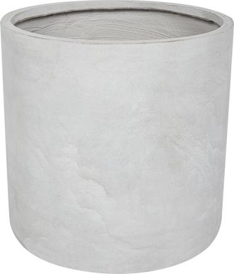 Beliani Beliani - Maceta De Mezcla De Arcilla Gris Claro 51 Cm Fibra Resistente Intemperie Messene